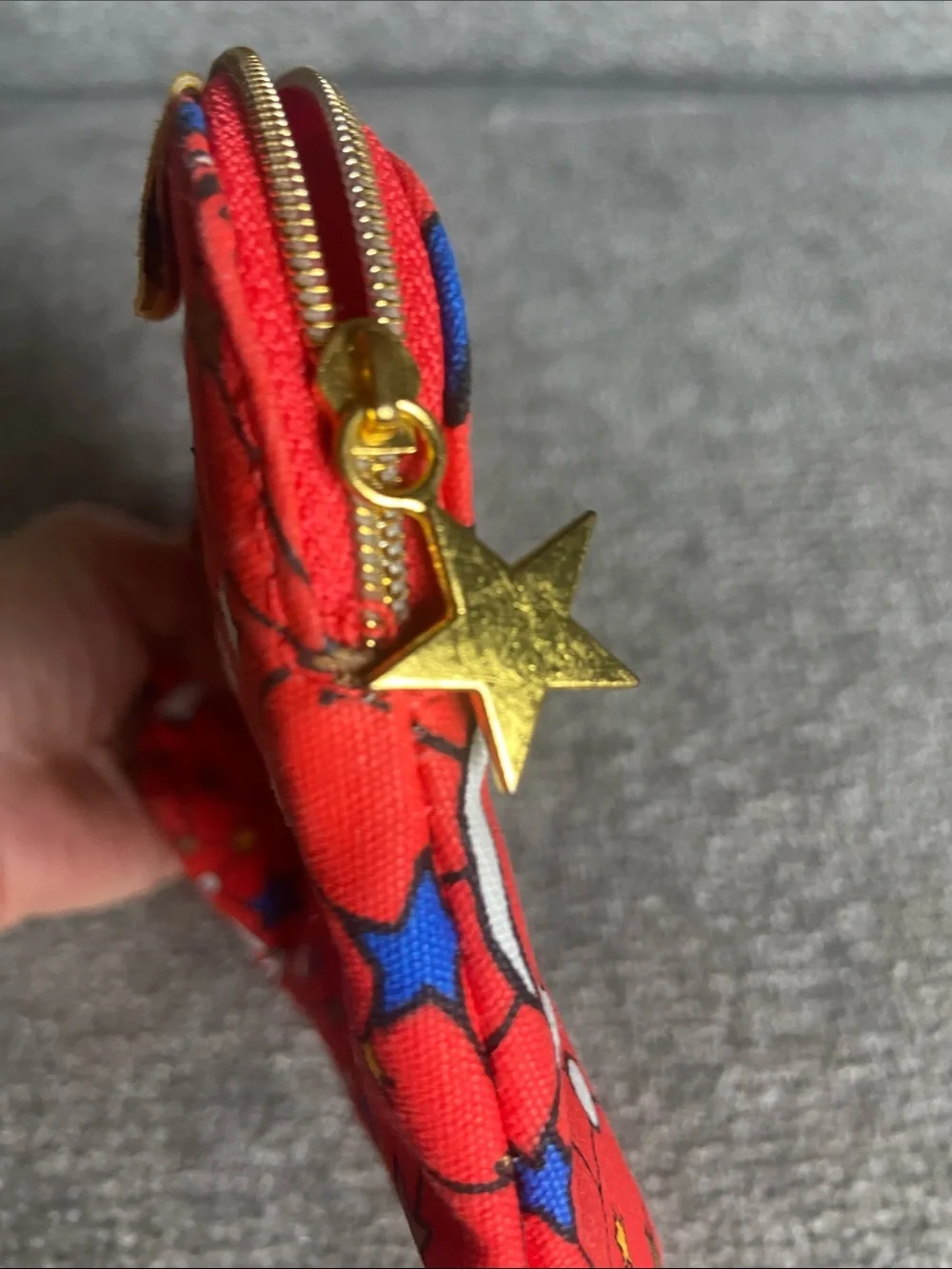 L'OCCITANE Red Star & Moon Kids Pouch with Blue and Yellow Accents